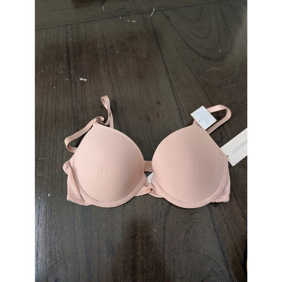 NWT GOSSAMER MESH BUMP IT UP BRA - CHAMPAGNE - 32 / C - Picture 1 of 5